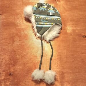 Dakine Women's Trapper Knit Hat with Blue Accents